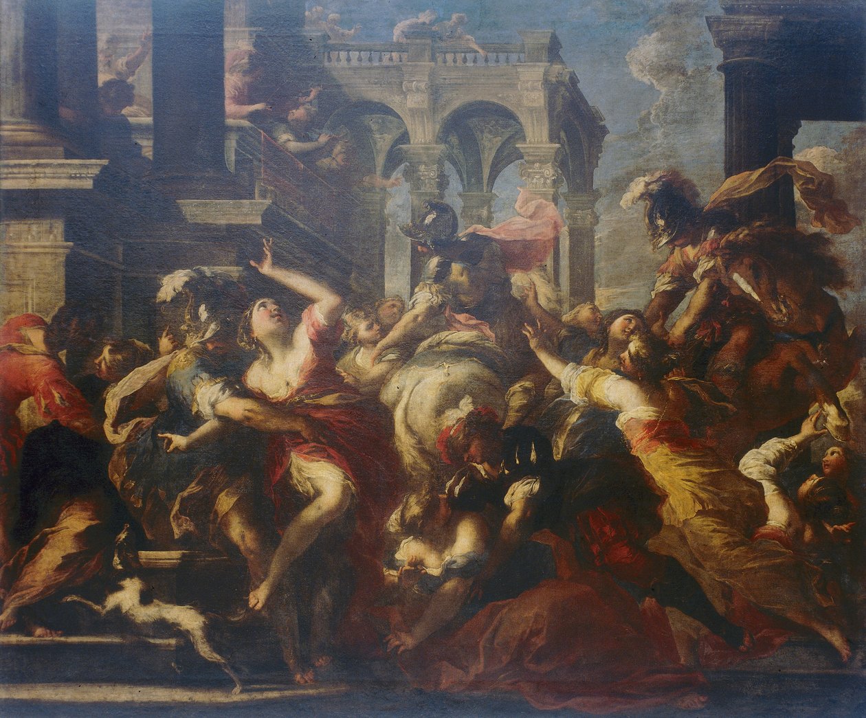 Voldtægt af sabinerne af Valerio Castello