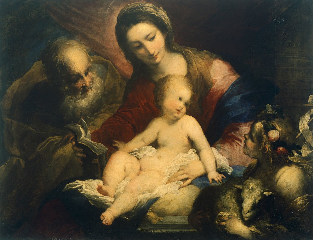 Den hellige familie af Valerio Castello (1624-1659) af Valerio Castello