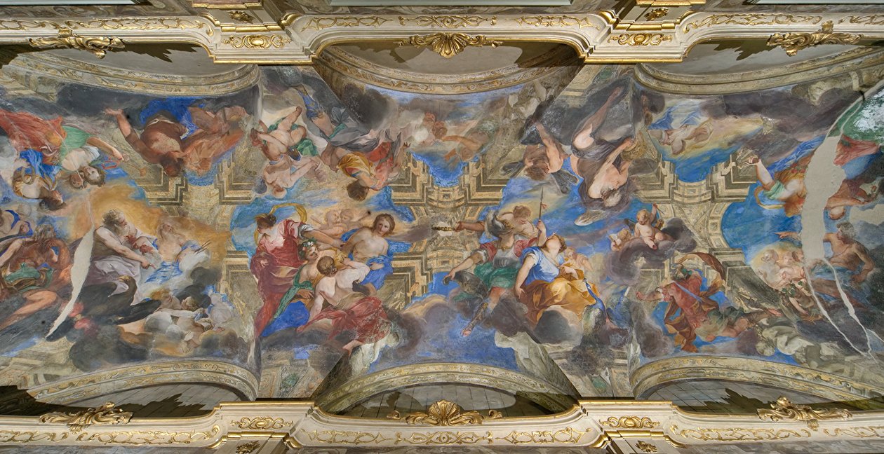 Voldtægten af Proserpina (fresko) af Valerio Castello