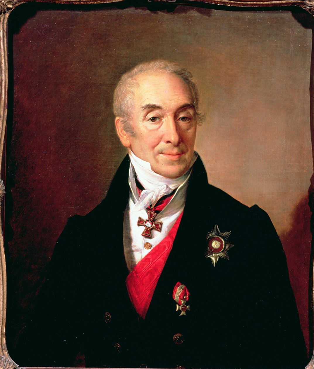Portræt af S. Kushnikov, 1828 af Vasili Andreevich Tropinin