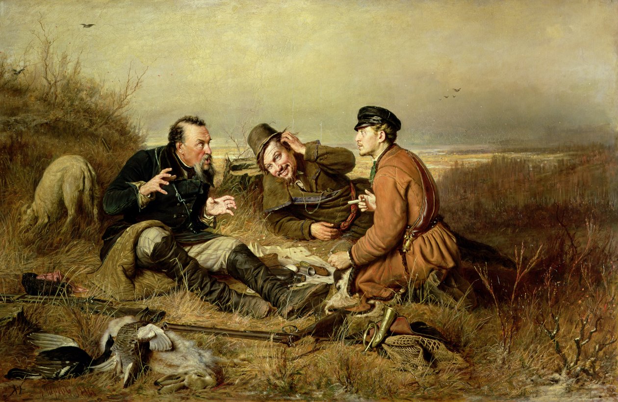 Jægere, 1816 af Vasili Grigorevich Perov