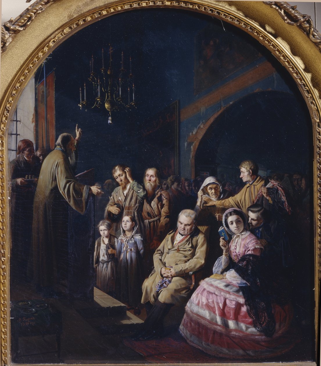 Prædiken i en landsby, 1861 af Vasili Grigorevich Perov
