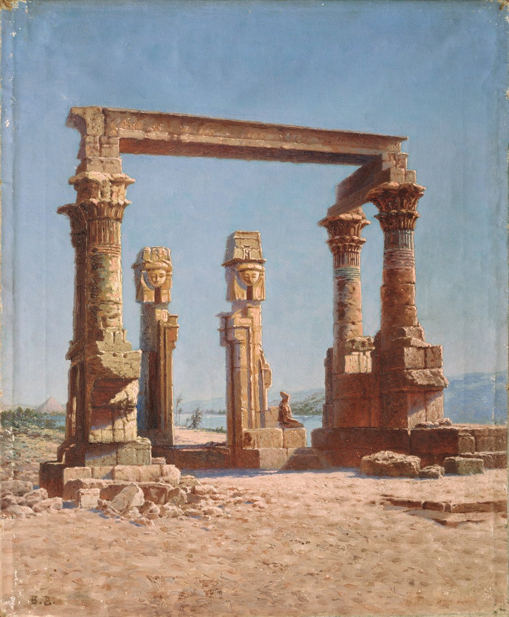 En egyptisk tempelruin af Vasili Vasilievich Vereshchagin