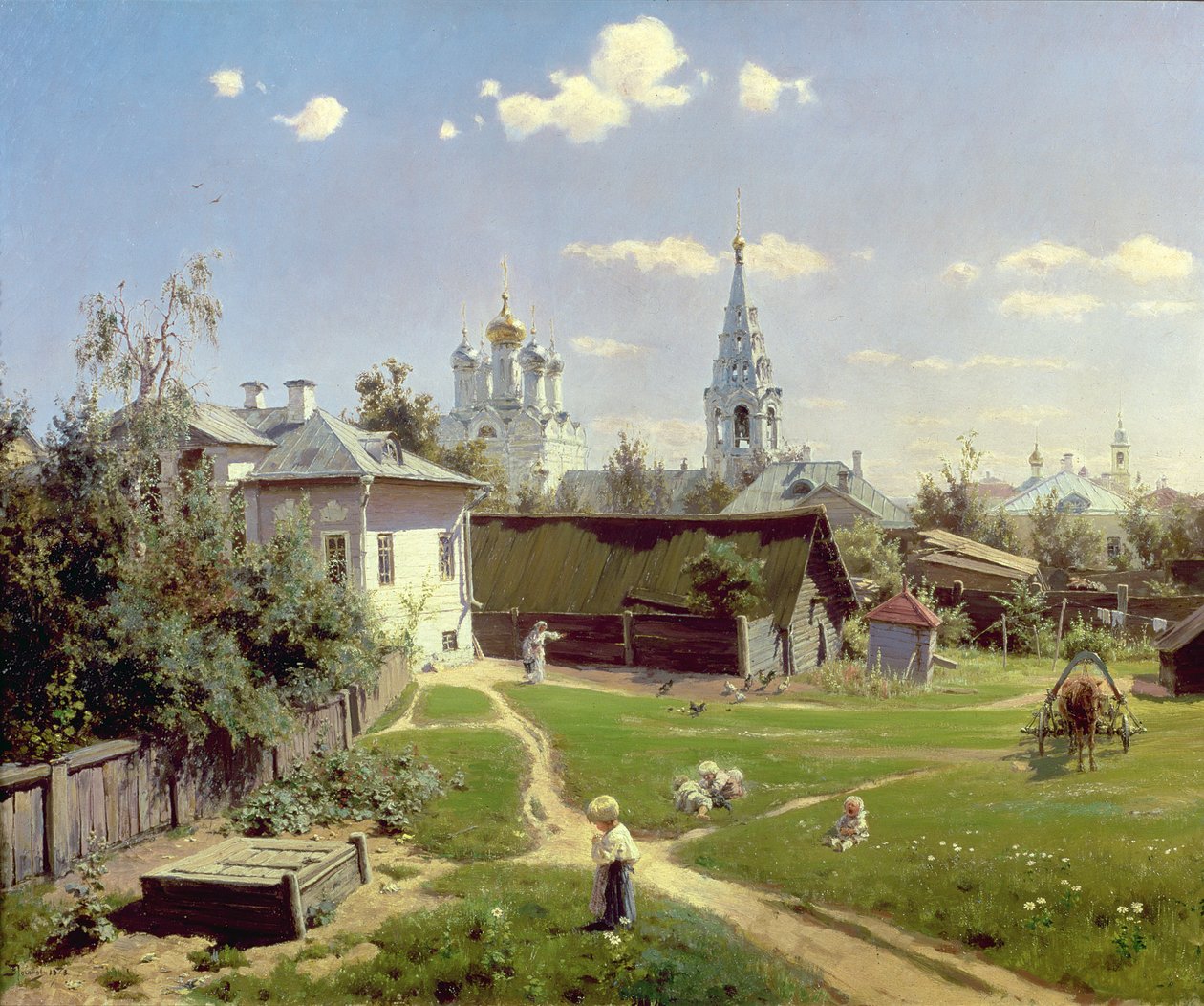 En lille gård i Moskva, 1878 af Vasilij Dmitrievich Polenov