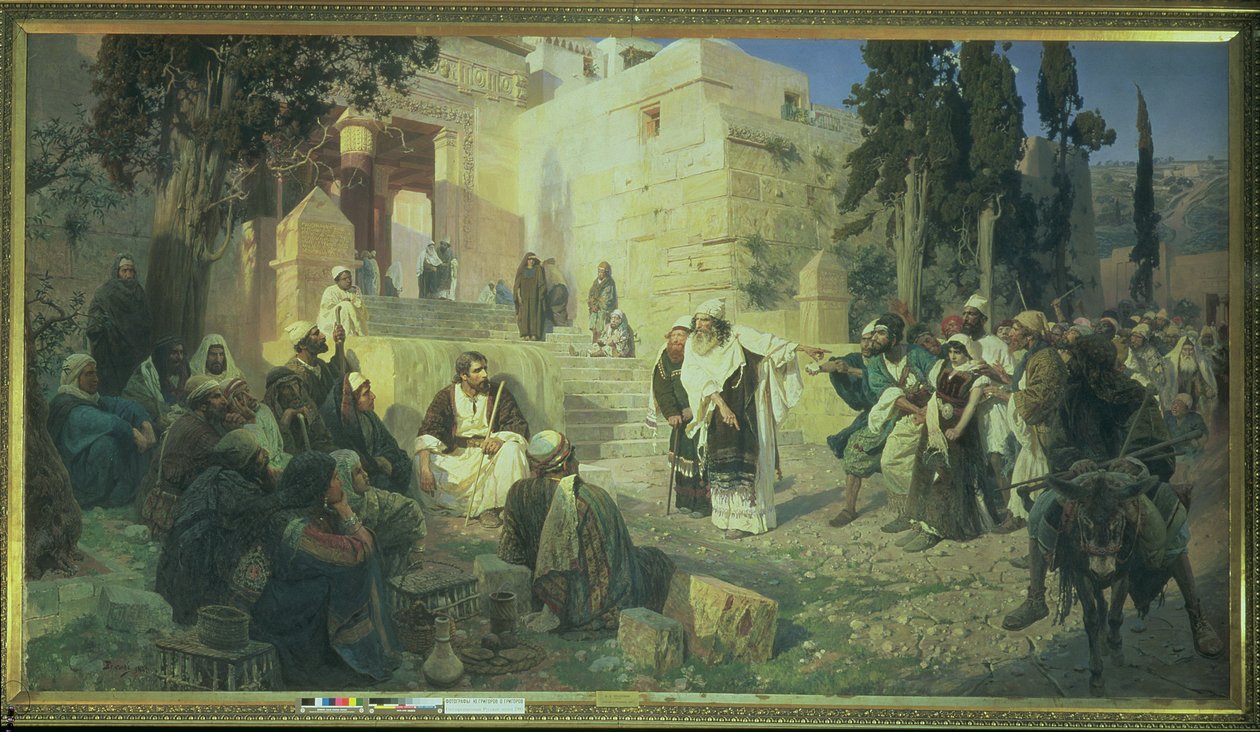 Kristus og kvinden taget i utroskab, 1888 af Vasilij Dmitrievich Polenov