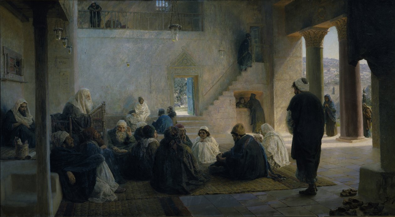 Kristus blandt lægerne, 1896 af Vasilij Dmitrievich Polenov