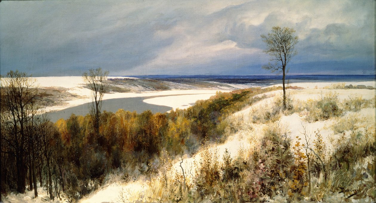 Tidlig sne, 1891 af Vasilij Dmitrievich Polenov