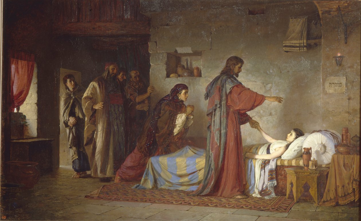 Opdragelse af Jairus Datter, 1871 af Vasilij Dmitrievich Polenov