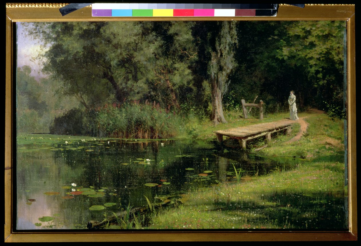 Den tilgroede Dam, 1880 af Vasilij Dmitrievich Polenov