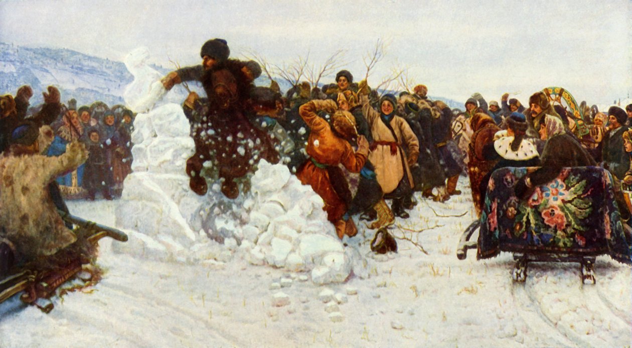 Tager den lille sneby, 1891, 1965. af Vasily Surikov