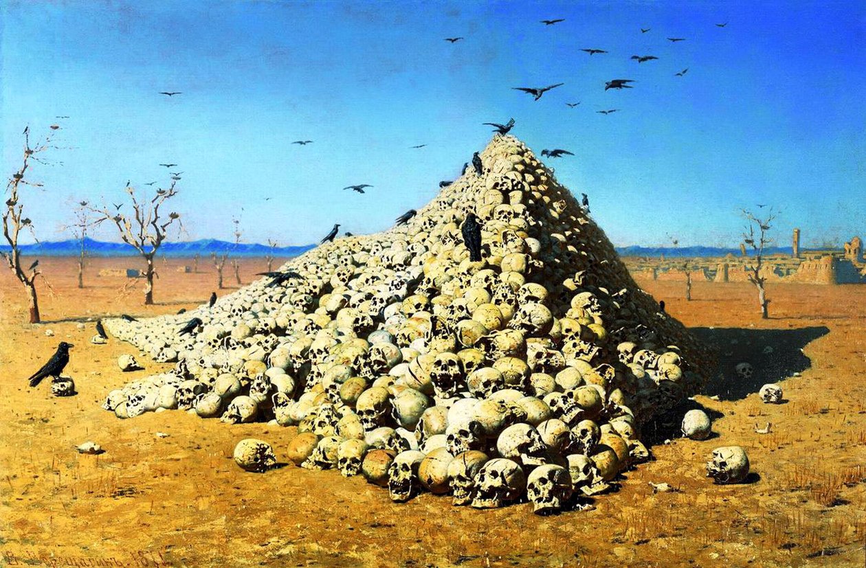 Krigens apoteose, 1871 af Vasily Vereshchagin