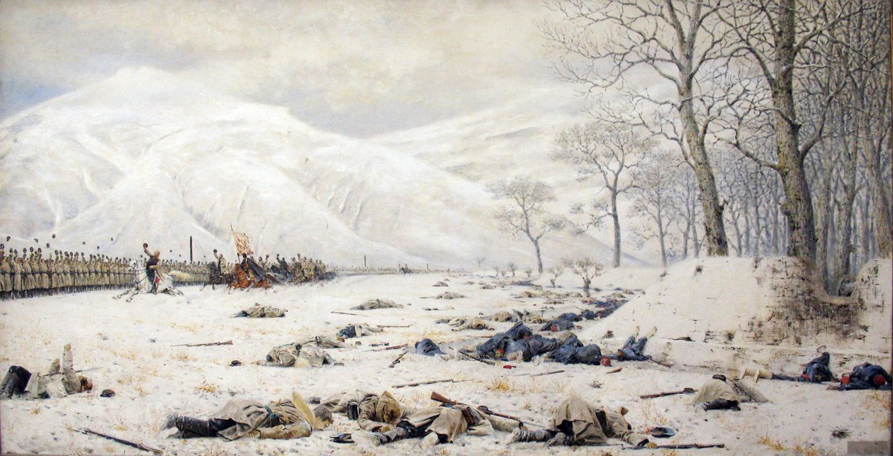 Slagmarken ved Shipka-passet af Vasily Vereshchagin