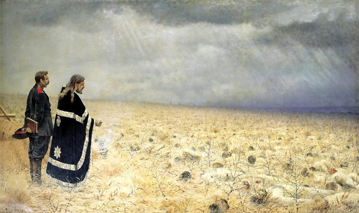 The Vanquished, Requiem, c1877-c1878 af Vasily Vereshchagin