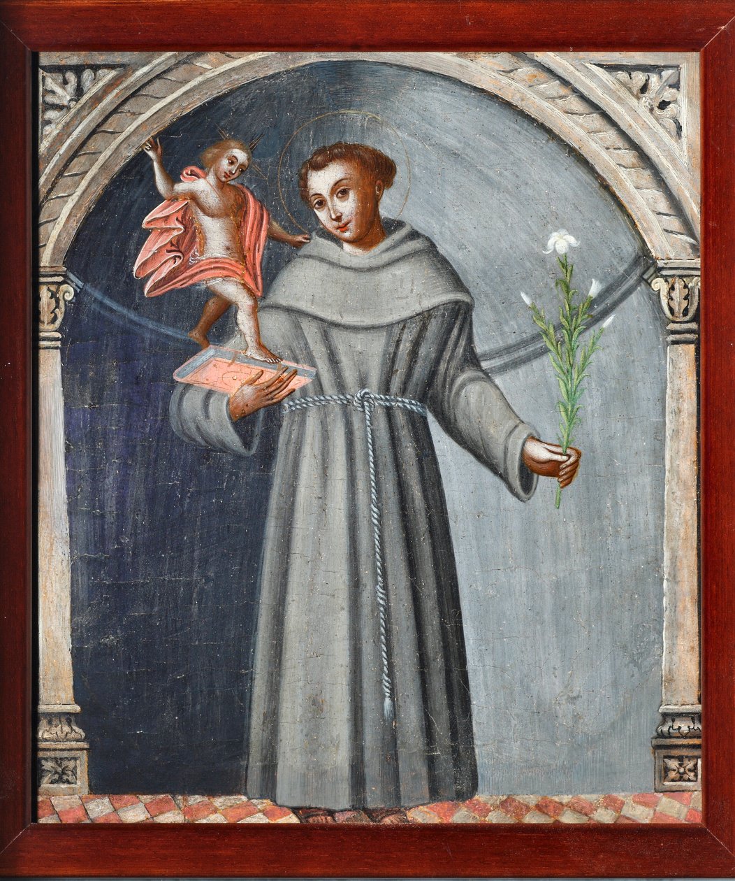 Sankt Antonius af Padova og Jesus (maleri af Venetian School