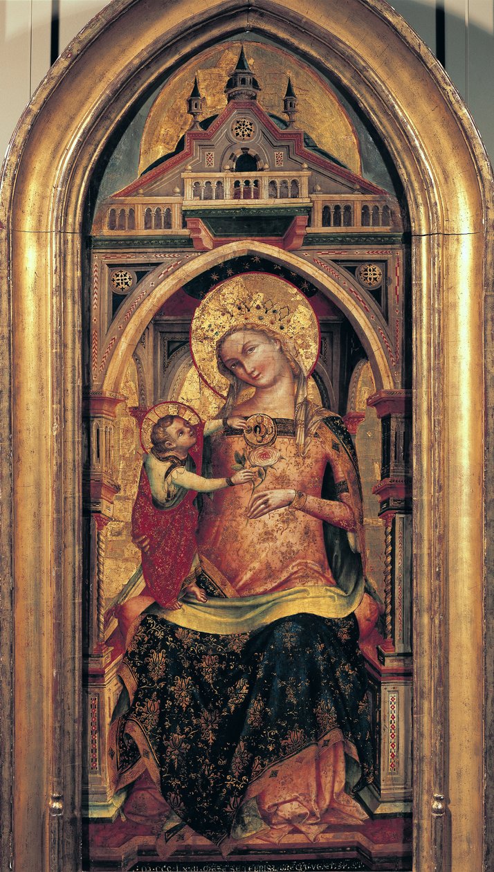 The Virgin and Child, 1372 (tempera på panel) af Lorenzo Veneziano