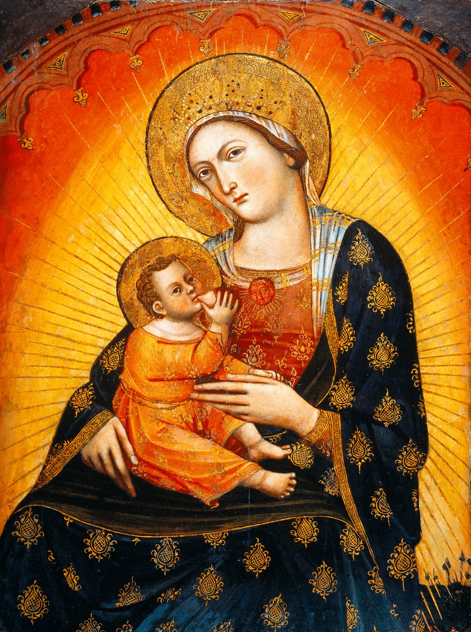 Panel med Madonna og barn af Veneziano Caterino