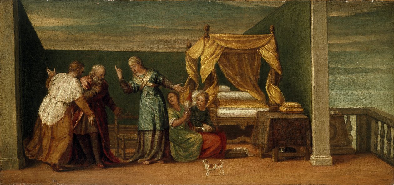 Judith modtager de gamle i Bethulia, 1500-tallet af Paolo Veronese