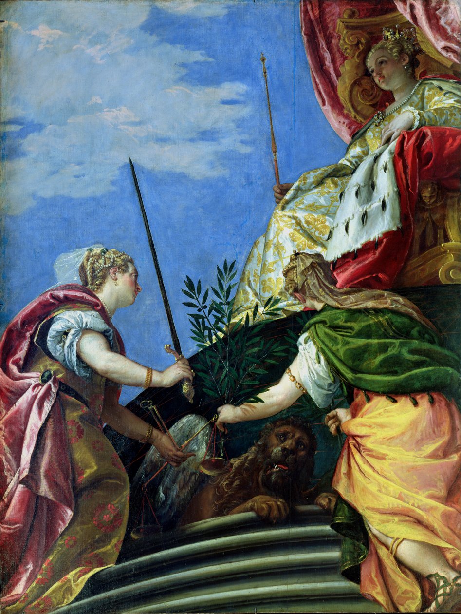 Venedig troner mellem retfærdighed og fred af Paolo Veronese