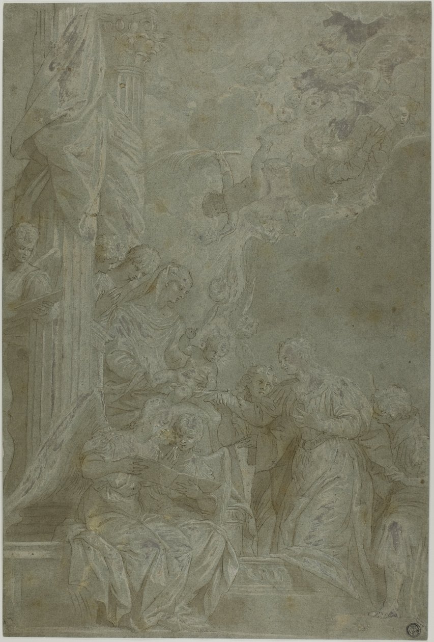 Sankt Catherines mystiske ægteskab af Veronese (Paolo Caliari)