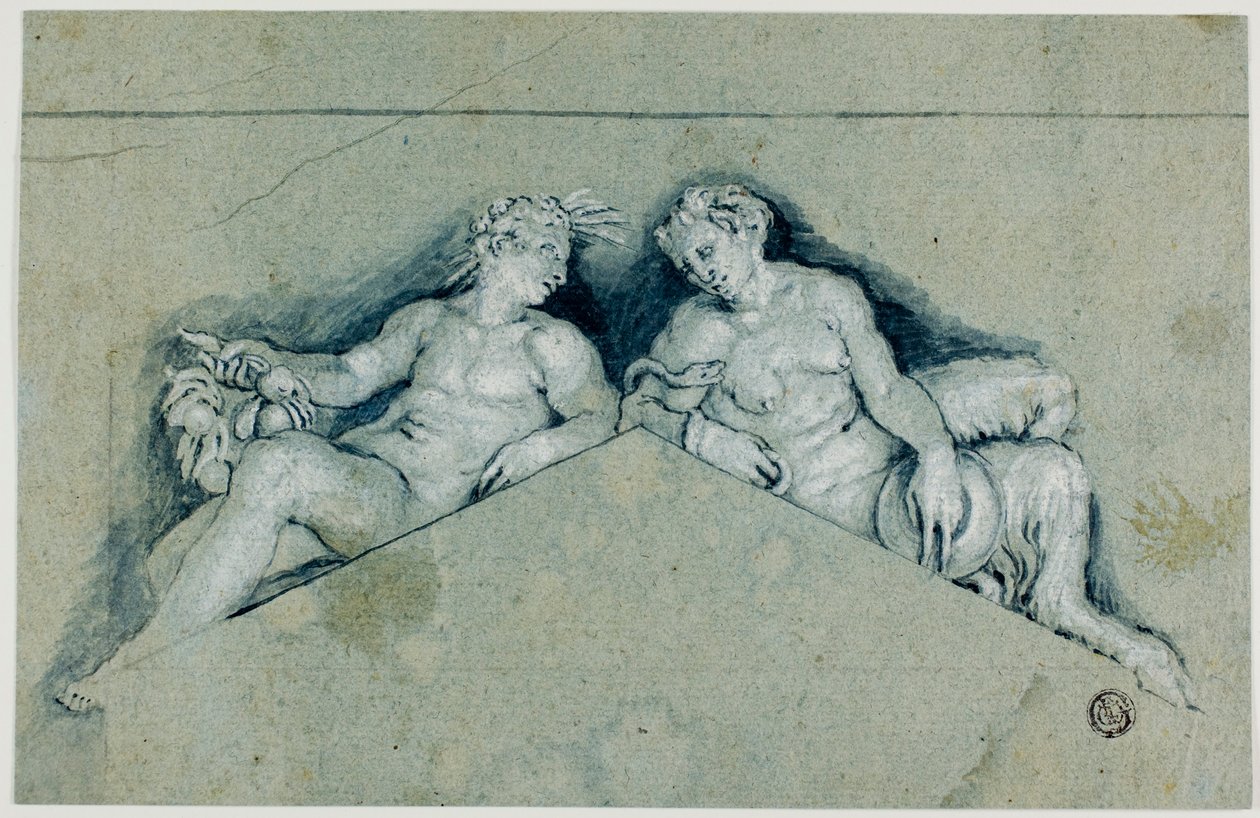 Overdør med allegorisk mandsfigur af Veronese