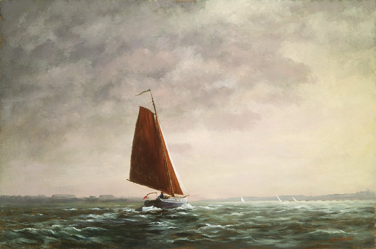 Passerer Squall på Medway (hollandsk bygget styreyacht) af Vic Trevett
