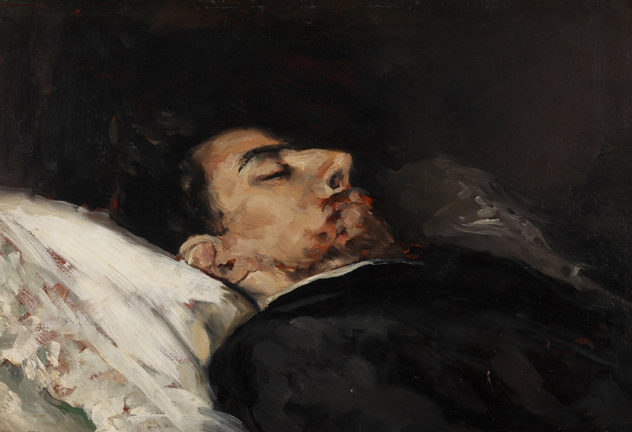 Gustavo Adolfo Bécquer på sit dødsleje af Vicente Palmaroli y Gónzalez
