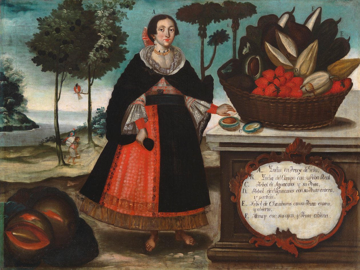 Indisk kvinde i særlig påklædning, ca. 1783 af Vicente Alban