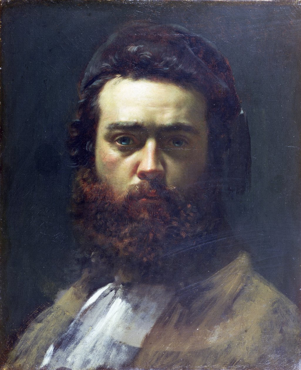 Selvportræt som ung mand af Victor Francois Eloi Biennoury
