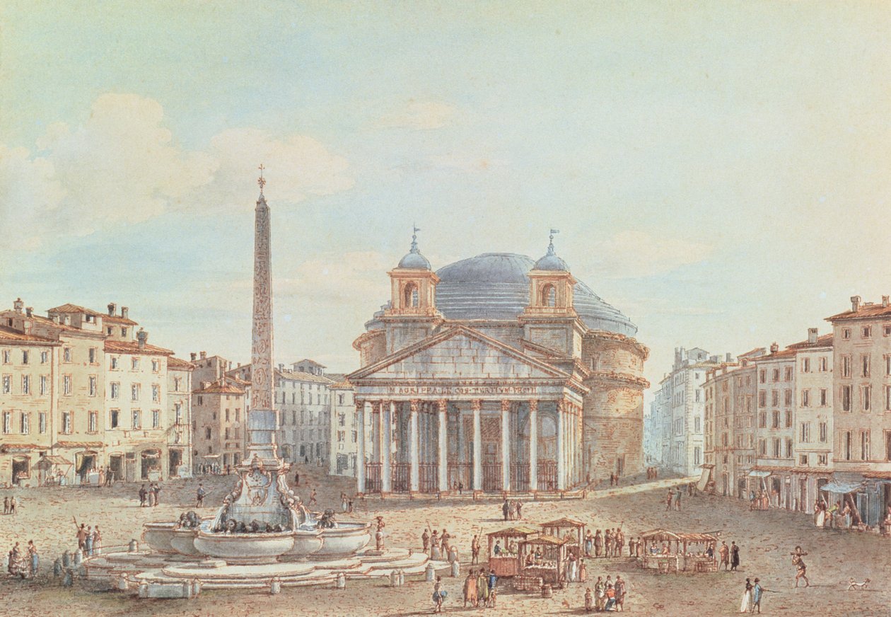 Udsigt over Pantheon, Rom af Victor Jean Nicolle