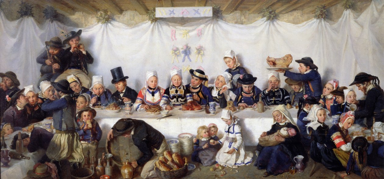 Corentin Le Guerveurs og Anne-Marie Kerinvels bryllupsfest, 1880 af Victor Marie Roussin