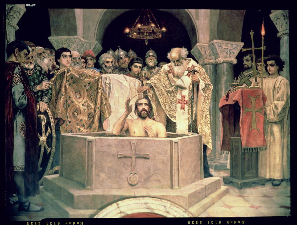Storhertug Vladimirs dåb (ca. 956-1015), 1885-96 (vægmaleri) af Victor Mikhailovich Vasnetsov