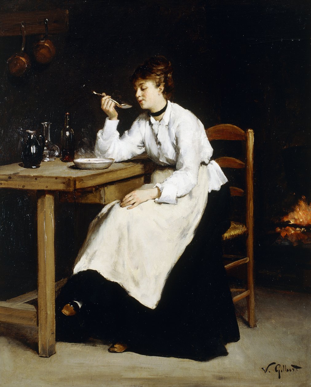 Ved ilden, af Victor Gabriel Gilbert