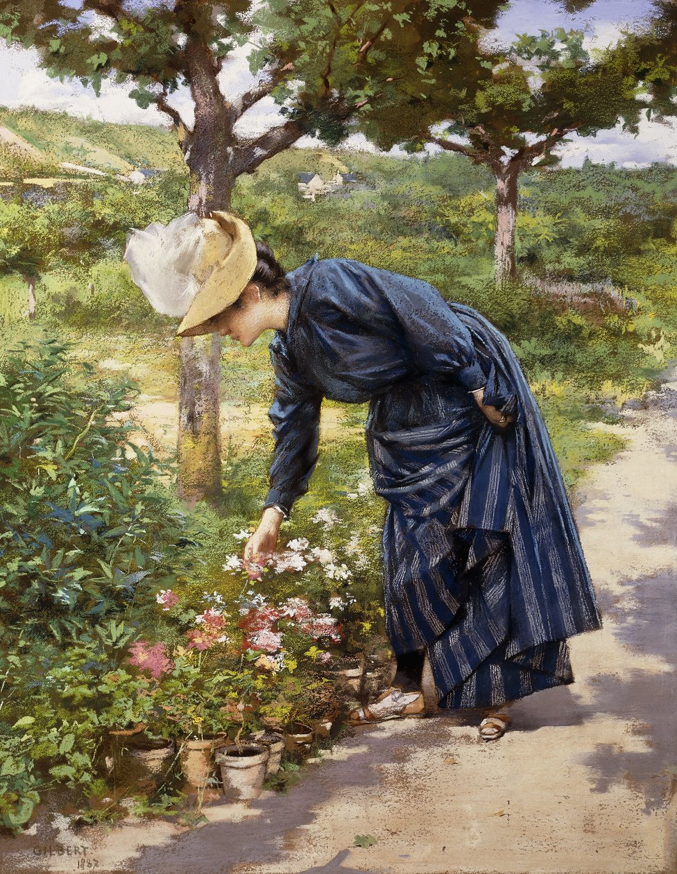 Dame i en have, 1887 af Victor Gabriel Gilbert