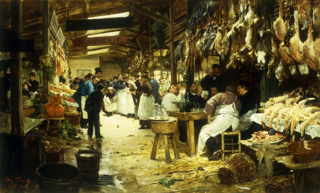 Markedspladsen, 1885 af Victor Gabriel Gilbert