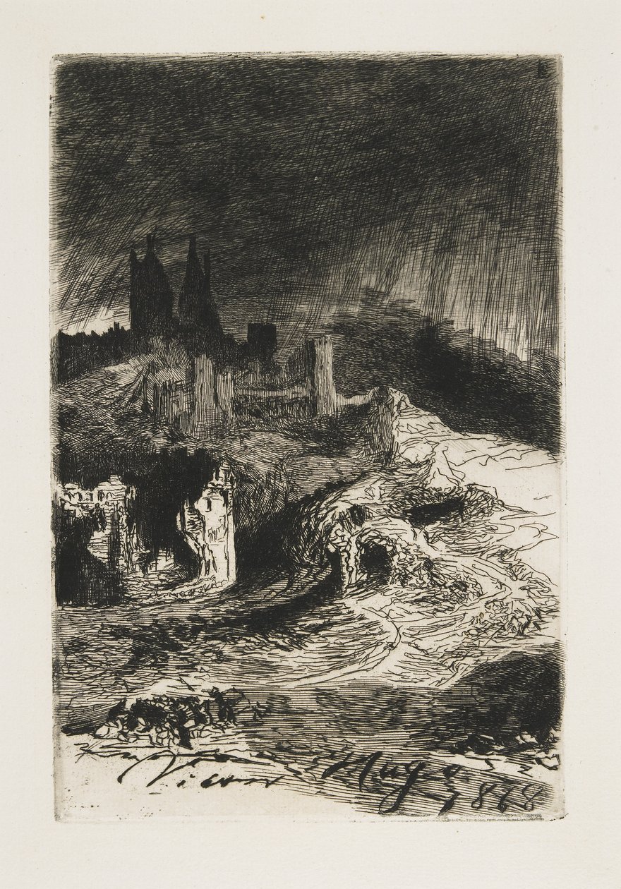 Landskab, 1868 af Victor Hugo