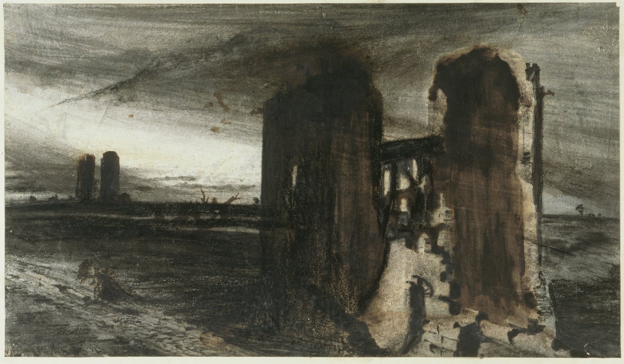 Ruiner i et landskab, 1870 af Victor Hugo