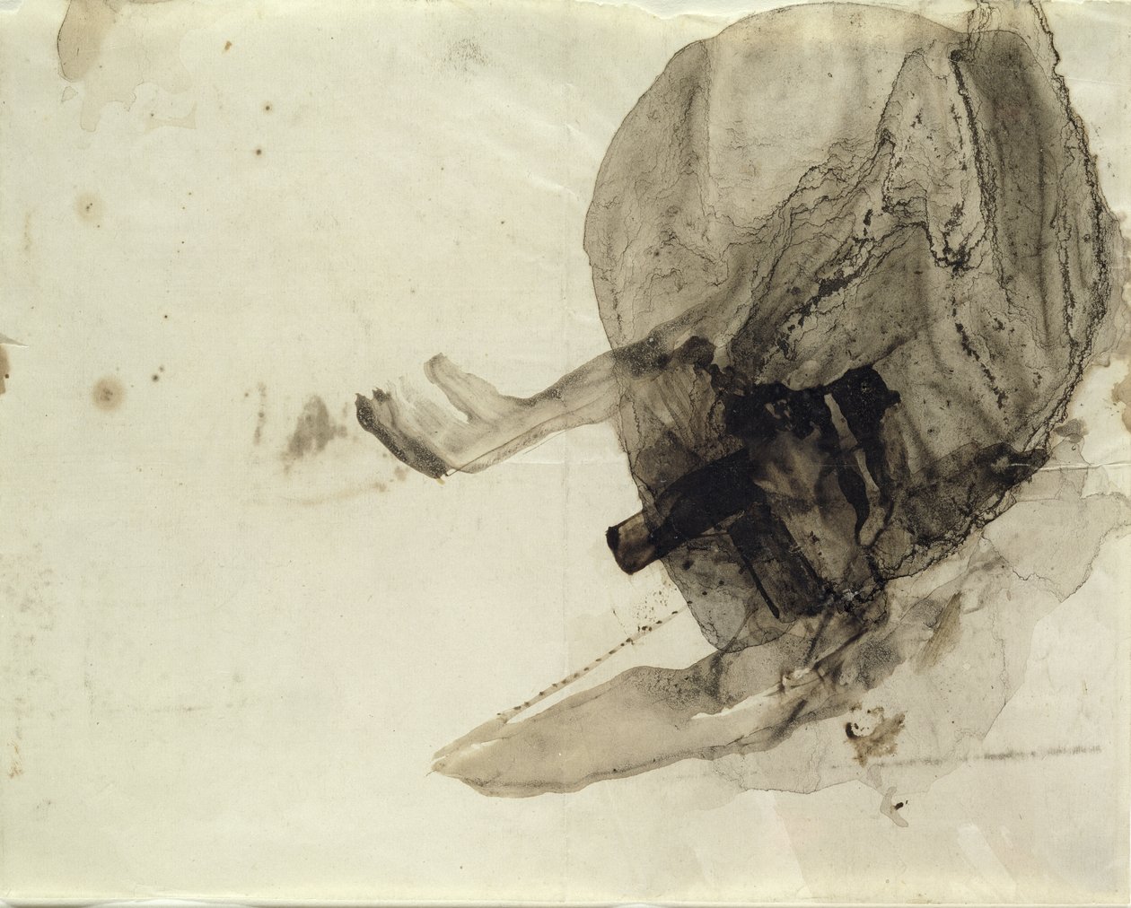 Uden titel, ca. 1853-5 (blækvask på papir) af Victor Hugo