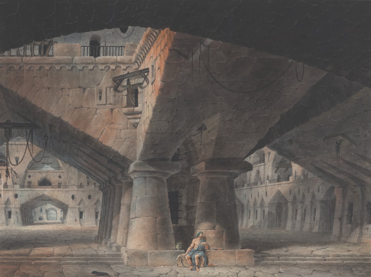 Mand siddende i fængsel, 1781. af Victor Jean Nicolle
