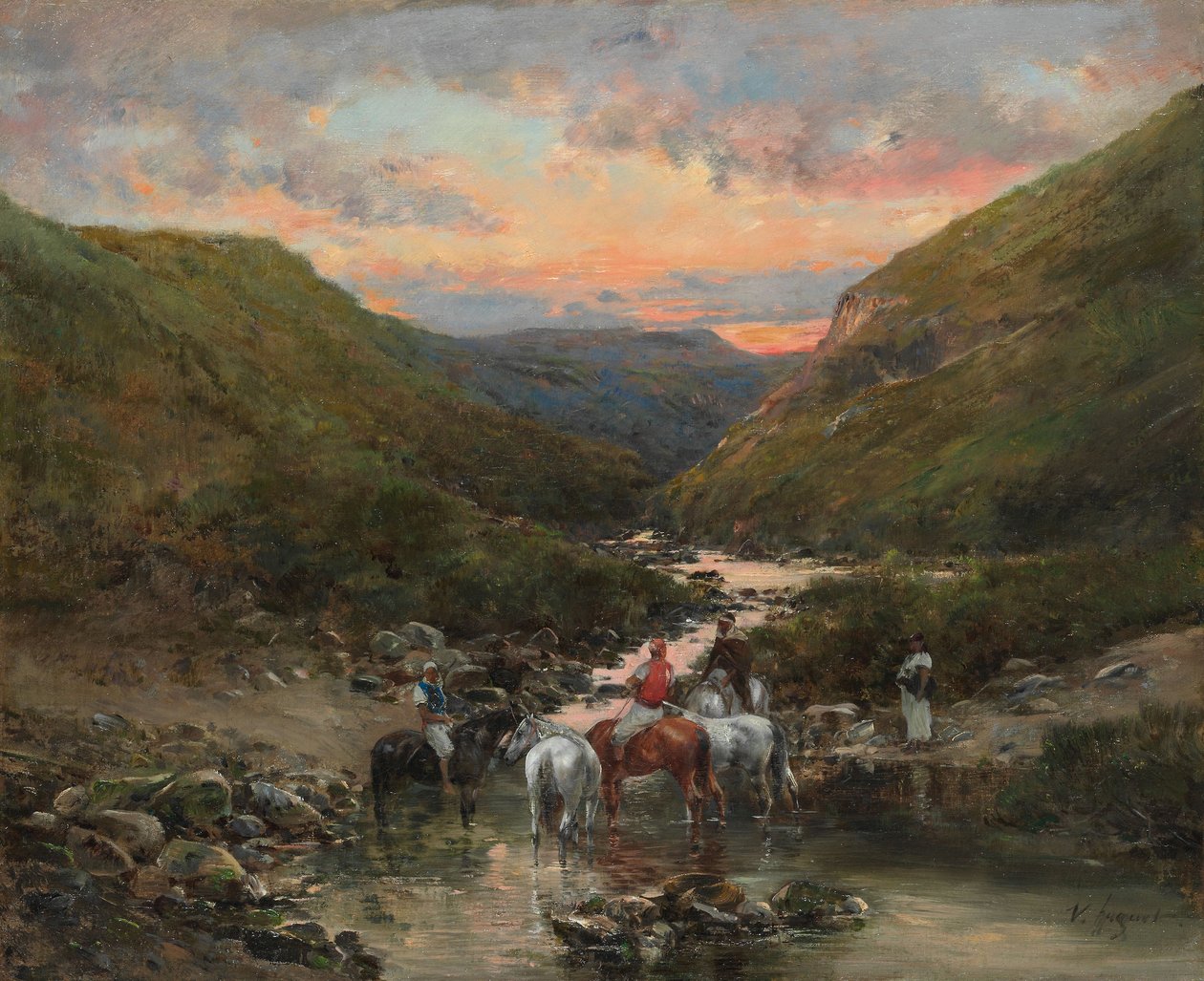 Kløft nær Biskra af Victor Pierre Huguet