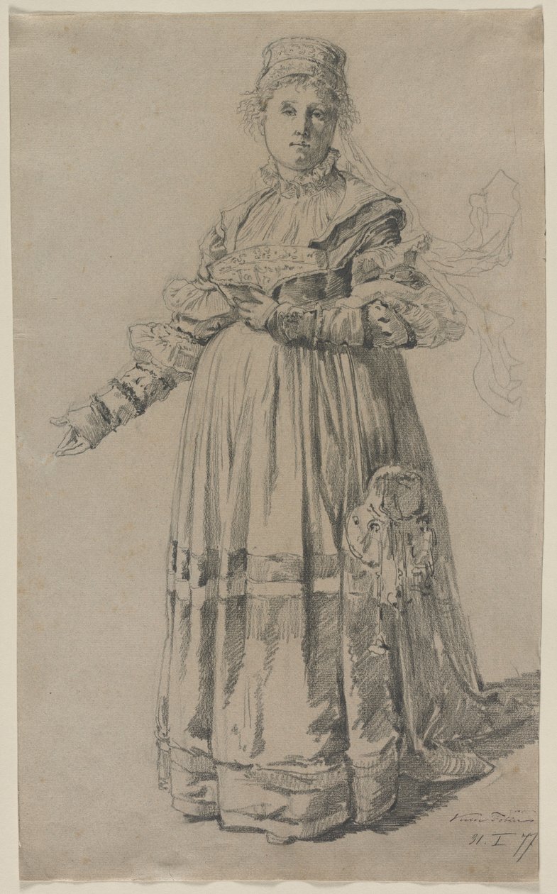 Stående kvinde, 1877. af Victor Tobler