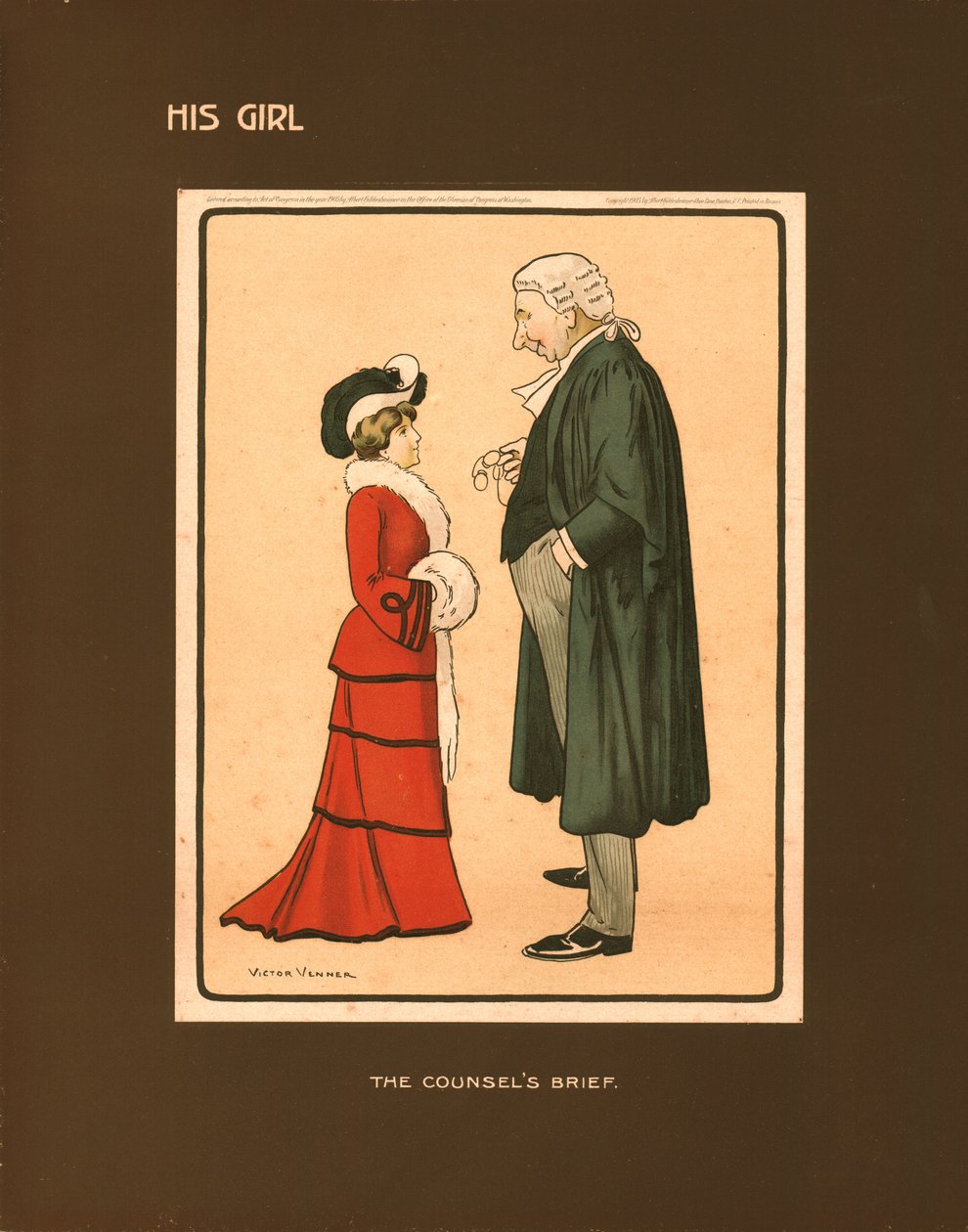 Hans pige, advokatens kort. af Victor Venner