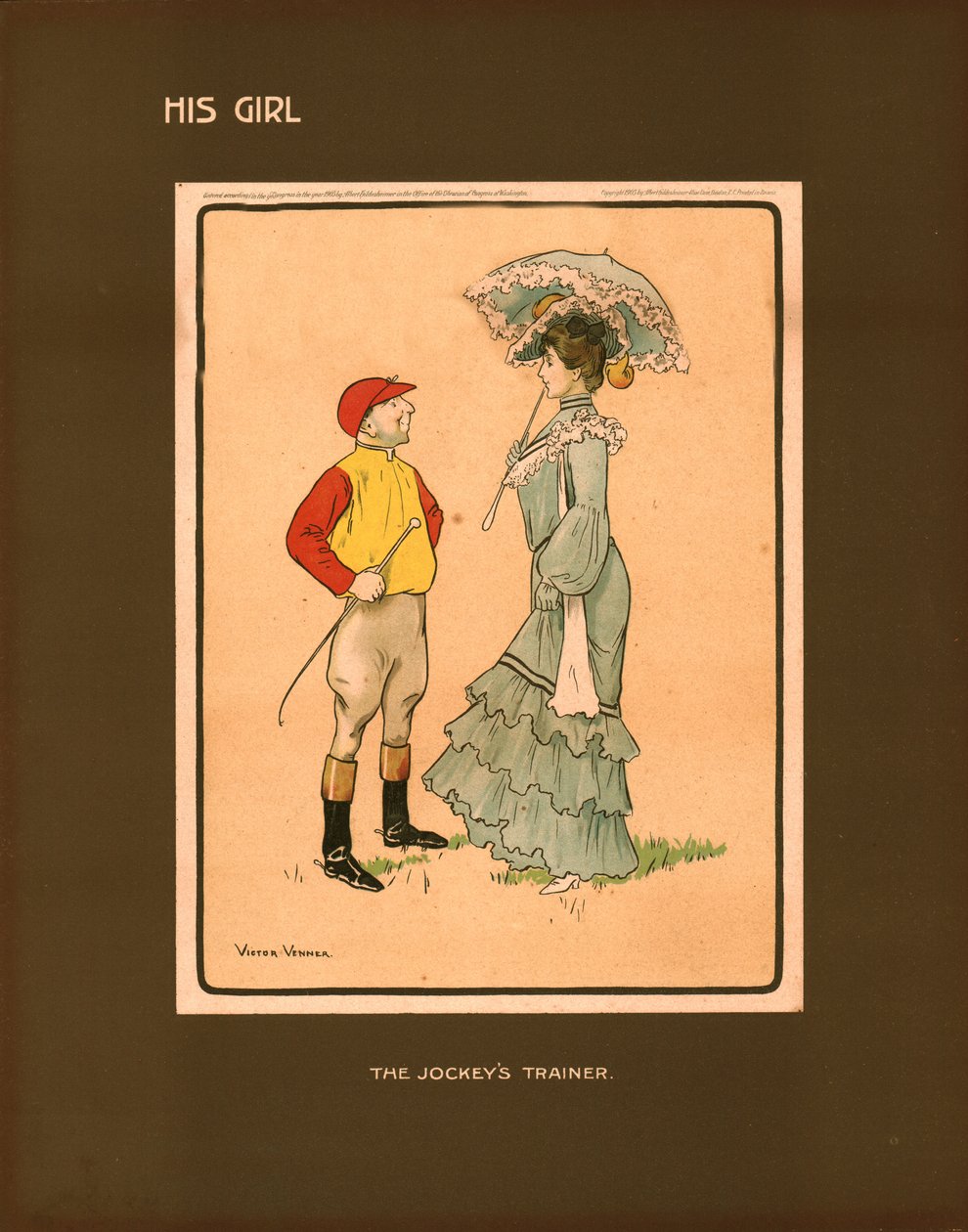 Hans pige, Jockeys træner. af Victor Venner