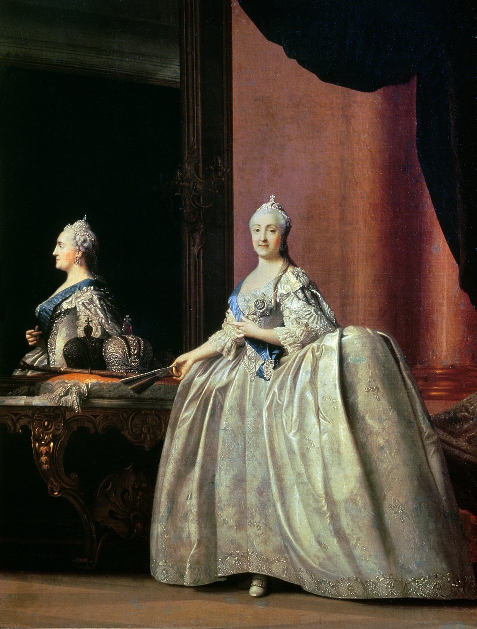 Kejserinde Catherine II foran spejlet, 1779 af Vigilius Erichsen
