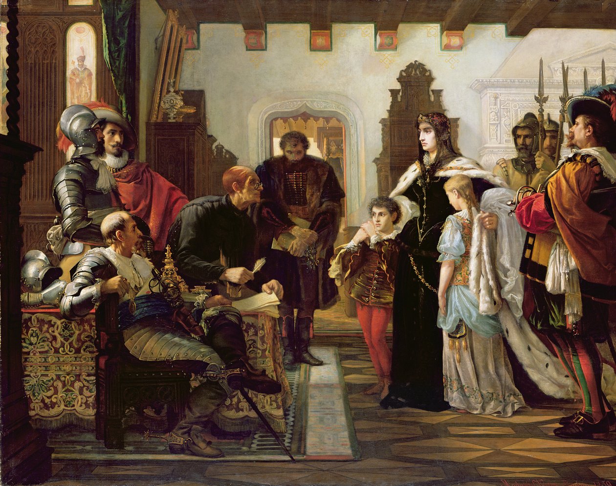 Retssagen mod Ilona Zrinyi, 1859 af Viktor Madarász