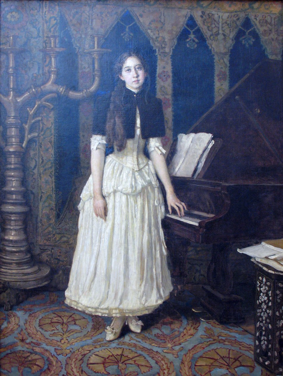 .. Portræt ud E.A. Støv af Viktor Mikhaylovich Vasnetsov
