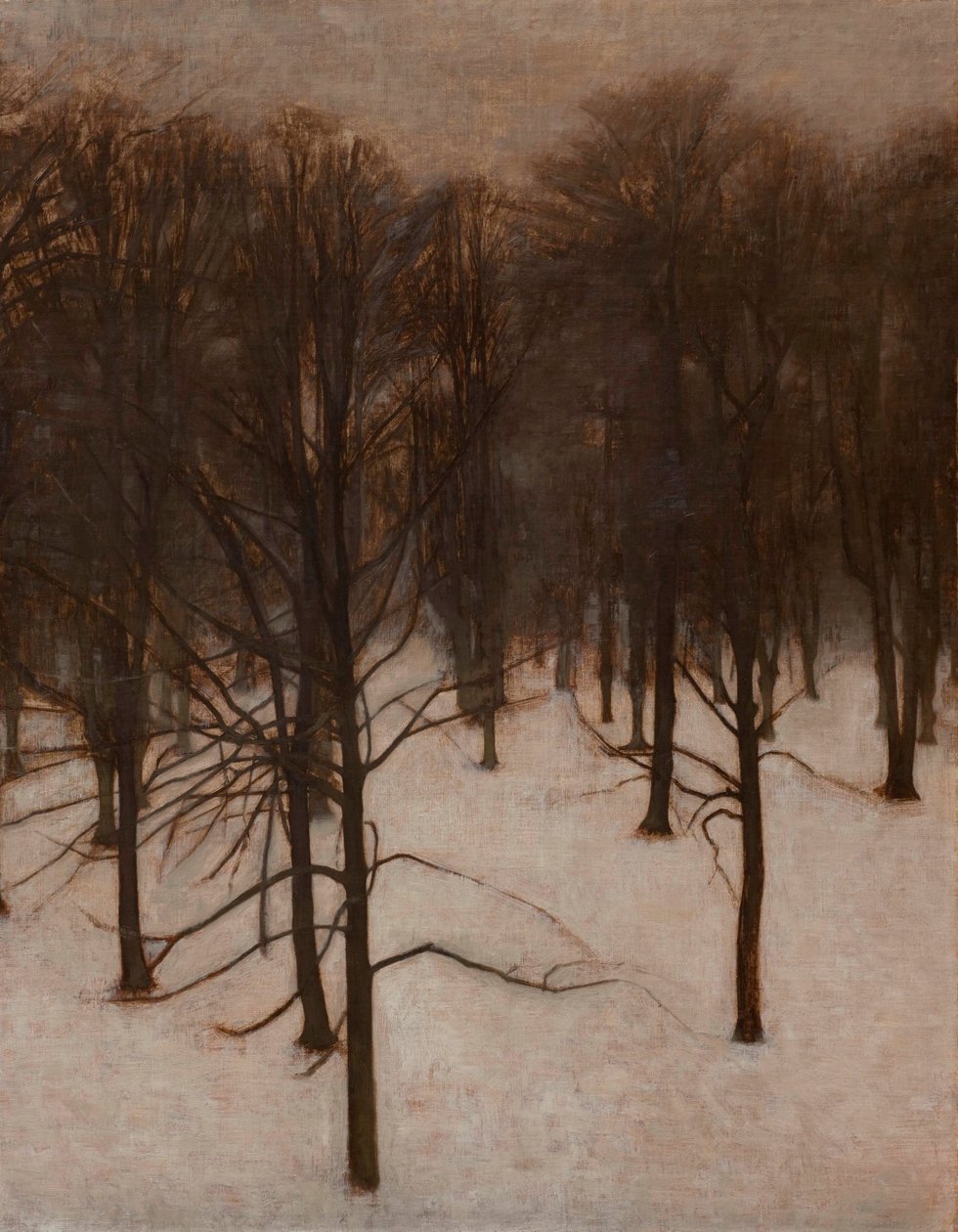 Søndermarken Park in winter af Vilhelm Hammershøi