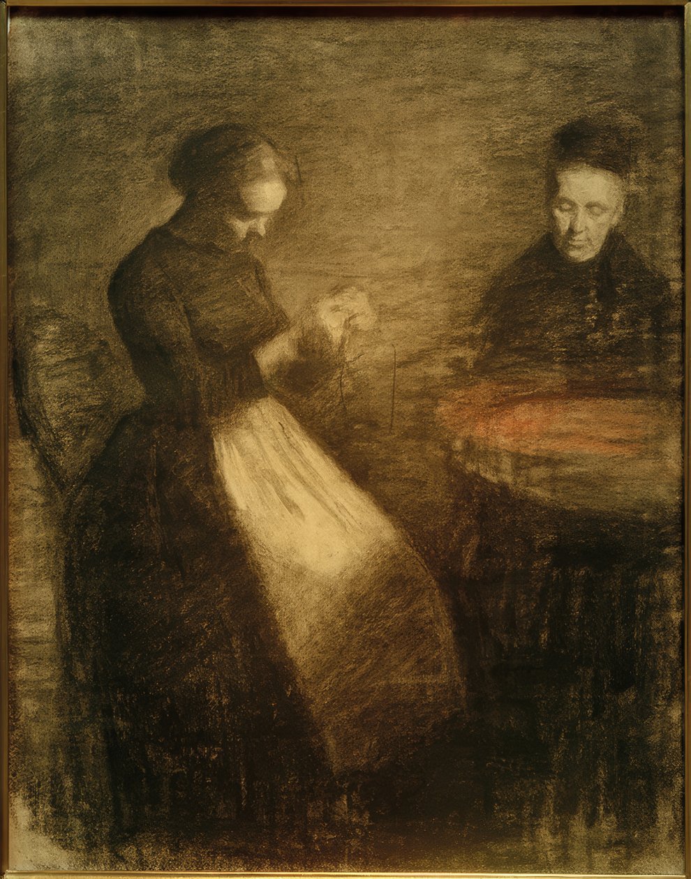 Aften i stuen af Vilhelm Hammershoi