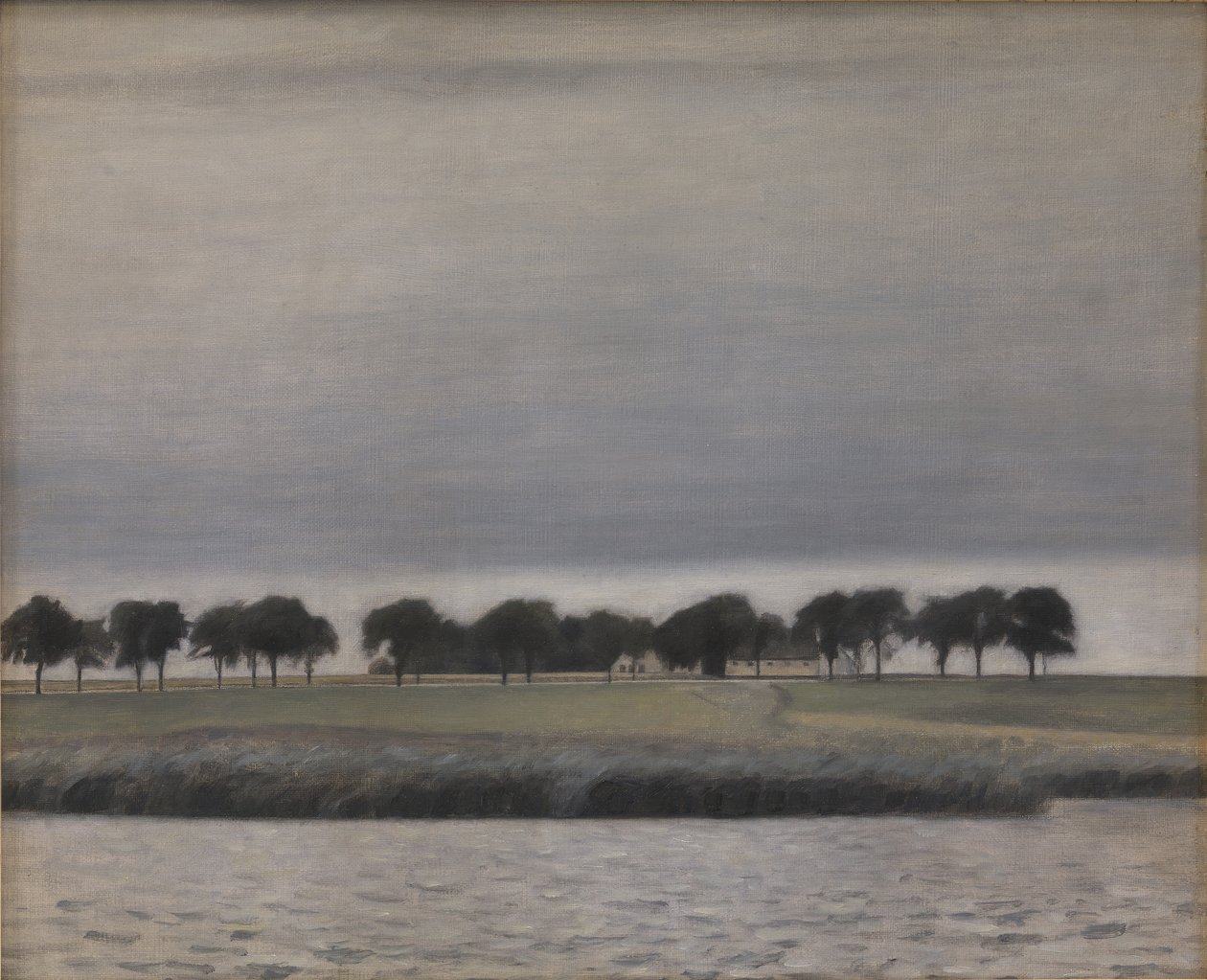 Forstudie til Solregn. Gentofte Sø, 1903. af Vilhelm Hammershøi