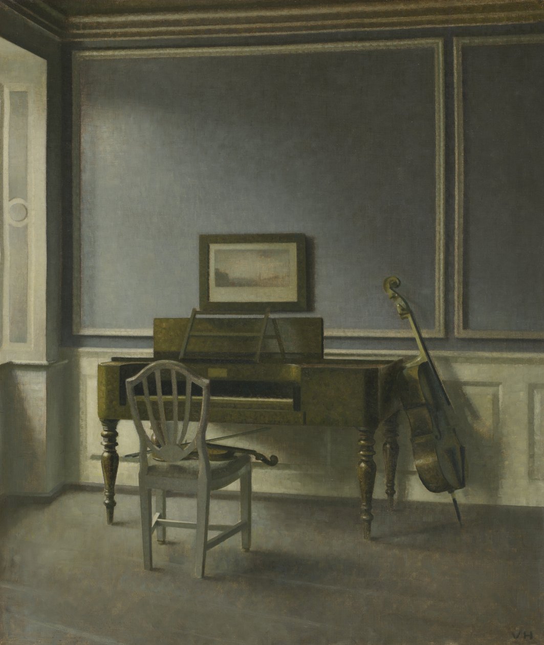Indendørs. The Music Room, Strandgade 30 af Vilhelm Hammershøi