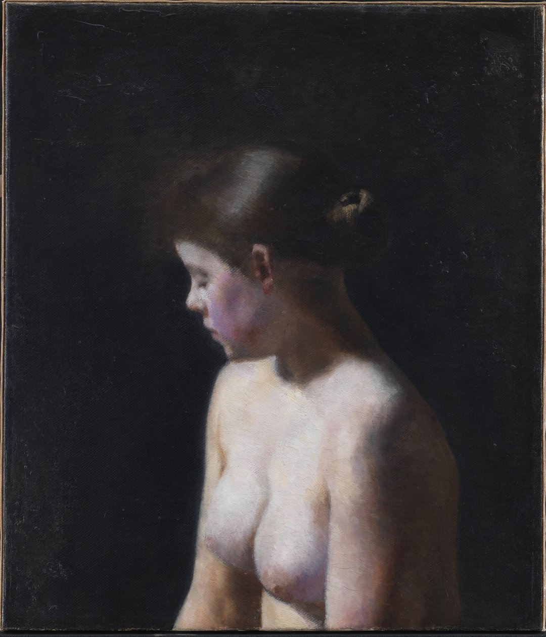 Nøgen kvindelig model af Vilhelm Hammershøi